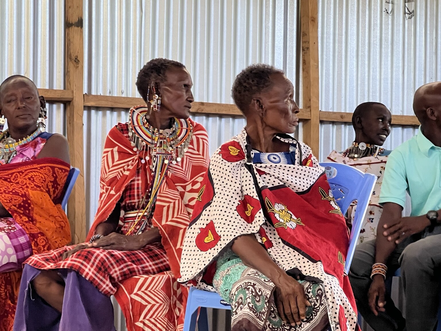 Community members gathered together in Kenya