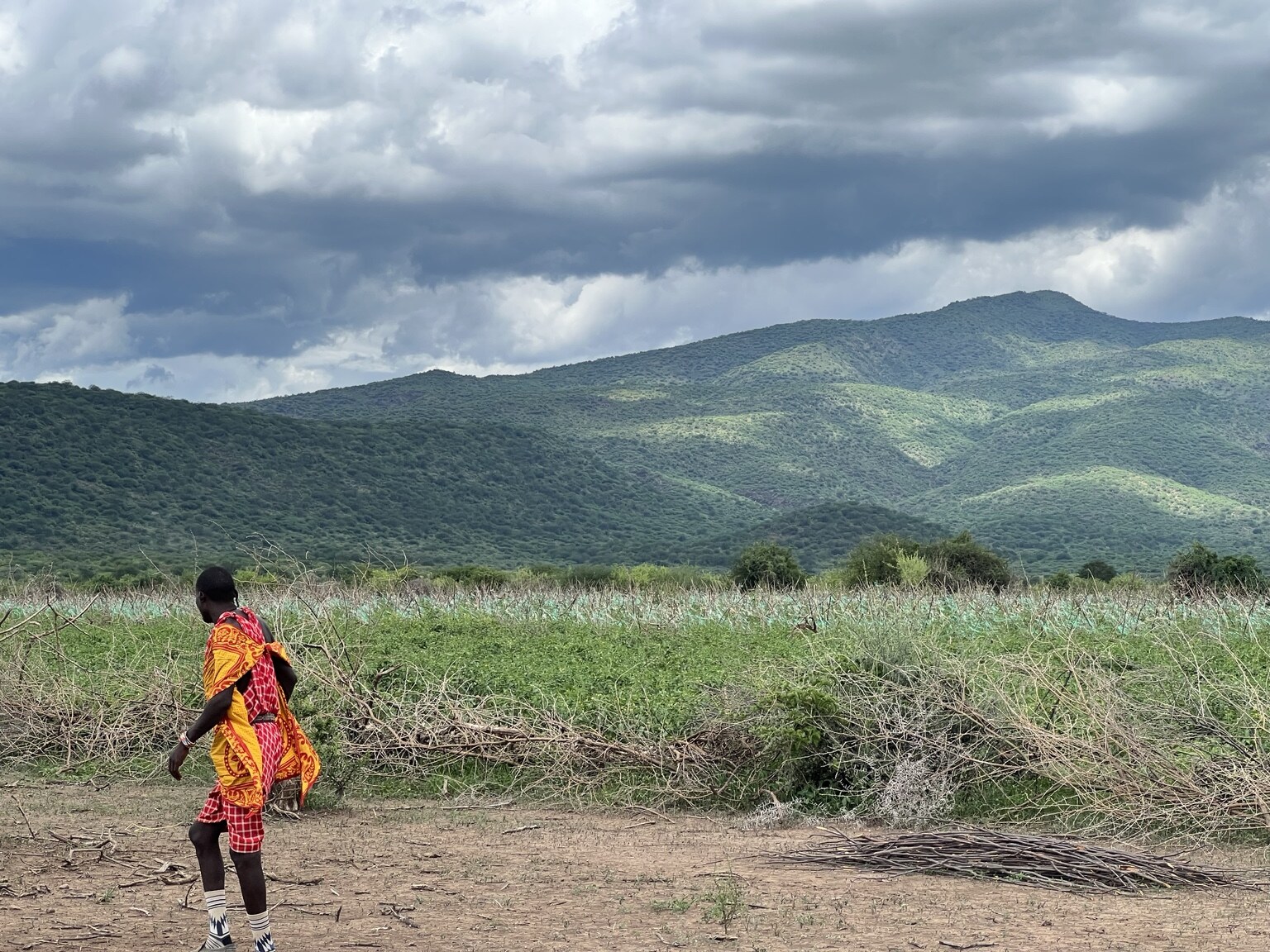 Green mountain landscape in Kenya